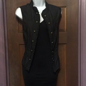 Dark Navy Denim Vest size L